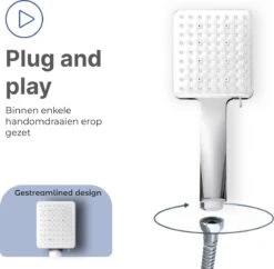 MaatWorkz - Waterbesparende Douchekop Vierkant + Douchetimer - Hoge Waterdruk - Luxe Design - 6 Standen -Badkamer Producten Winkel 1200x1174