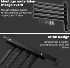 Tolussa Handdoekrek Badkamer Zwart - 30 CM - Handdoekhouder Zwart - Handdoekenrek Badkamer - Draaibaar -Badkamer Producten Winkel 1200x1175 8