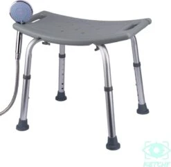 Ketchy Douchekruk - In Hoogte Verstelbaar - Douchekrukje - Roestvrij - 130kg Draagkracht - Comfortabel Zitkussen -Badkamer Producten Winkel 1200x1176 5