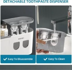 LuxeBass Tandenborstel Organizer | Tandenborstelhouder | Automatisch Tandpasta Dispenser | Met Lade En Opbergvak Voor Badkamer - LB544 -Badkamer Producten Winkel 1200x1178 6