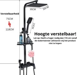 Merkloos TIB Douche Met Ingebouwde Thermostaat - Zonder Extra Stroomaansluiting - Thermostaatkraan V1 -Badkamer Producten Winkel 1200x1179