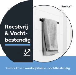 Sanics Handdoekrek Zwart 40 CM – Badkamer Of Keuken – Handdoekstang Zelfklevend – Handdoekhouder -Badkamer Producten Winkel 1200x1182 7