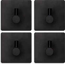 EAVY Zelfklevende Handdoekhaakjes – Set Van 4 Handdoekhouders - RVS