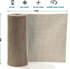 SWILIX ® Antislipmat Voor Kasten En Lades, Douchemat - Badkamermat - Badmat, Dienblad, Vloer - 4 Meter Rol - Anti Slip Mat - 400 X 30 Cm - Beige -Badkamer Producten Winkel 1200x1185 2