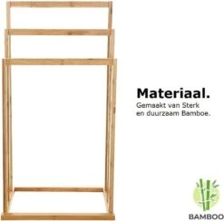 Merkloos Decopatent® Handdoekrek - Vrijstaand Handdoekenrek Voor In Badkamer - Handdoekrek - Bamboe Hout - Handdoek - Droogrek Met 3 Armen 16 Merkloos Decopatent® Handdoekrek - Vrijstaand Handdoekenrek Voor In Badkamer - Handdoekrek - Bamboe Hout - Handdoek - Droogrek Met 3 Armen -Badkamer Producten Winkel 1200x1186 4