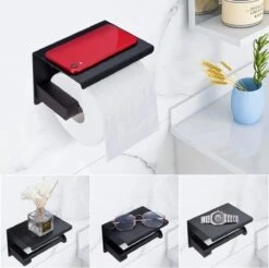 Toiletrolhouder - Wc Rol Houder Met Plankje - Inclusief Haakje - RVS - Waterbestendig - Zwart - Rheme 17 Toiletrolhouder - Wc Rol Houder Met Plankje - Inclusief Haakje - RVS - Waterbestendig - Zwart - Rheme -Badkamer Producten Winkel 1200x1195 19