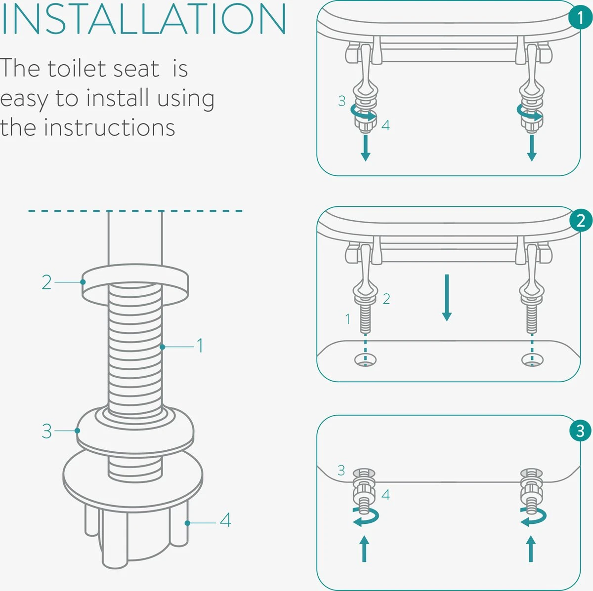Navaris Toiletbril Met Glitter Design - Transparante Wc-bril 42 X 36 X 4,5 Cm - Makkelijk Te Bevestigen 9 Navaris Toiletbril Met Glitter Design - Transparante Wc-bril 42 X 36 X 4,5 Cm - Makkelijk Te Bevestigen - Afbeelding 7