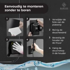 Douchekophouder Chroom Zelfklevend – Verstelbaar – Handdouchehouder – Douchekop Houder Zonder Boren -Badkamer Producten Winkel 1200x1198 15