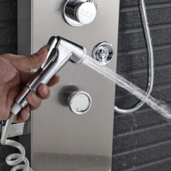 Douchepaneel Met Massage - Regendouche - Massage Jets - Waterval Douche - Met Thermostaatkraan En Handdouche - Zilver - Opbouw - Douchekop - Flanner® -Badkamer Producten Winkel 1200x1198 24