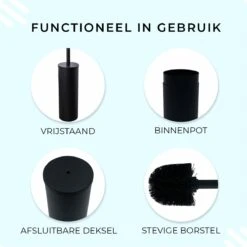 VDN Stainless Toiletborstel Met Houder - Toiletborstelhouder - Zwart - Wc Borstel Met Houder - RVS - Vrijstaand -Badkamer Producten Winkel 1200x1198 52