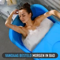 Goodlife Zitbad Voor Volwassenen XL – Bath Bucket – 330L 1M Lang – Mobiele Badkuip – Zitbad Voor In De Douche - Zitbad - Mobiele Badkuip - Zitbad Kinderen - Zitbad Voor Volwassenen - Blauw -Badkamer Producten Winkel 1200x1200 1