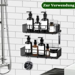 Merkloos RVS Doucherek - Badkamerrekken - Badkamerrek Zonder Boren - Shower Rack - Zelfklevend Doucherek - Doucherek Zonder Boren - Badkamer Accessoires - 2 Stuks -Badkamer Producten Winkel 1200x1200 1022
