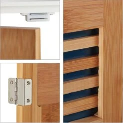 Relaxdays Wastafelonderkast Bamboe - Wastafelkast - Badkamerkast - Onderkast - Wit-bruin -Badkamer Producten Winkel 1200x1200 1054