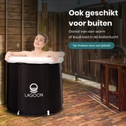 Lagoon® Opblaasbaar Zitbad Voor Volwassenen Bathbucket - Met Relaxing Giftset - Wim Hof Methode - Opvouwbaar & Inklapbaar Spa Bad - Bath Bucket - IJsbad - Opblaasbad - Dompelbad -Badkamer Producten Winkel 1200x1200 111