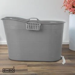 EKEO Zitbad - 210L - Mobiele Badkuip - Bath Bucket - Ijsbad- Tuinbad - Grijs -Badkamer Producten Winkel 1200x1200 117
