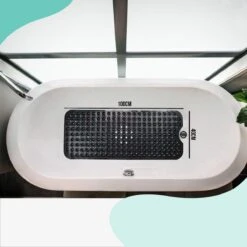 The Original - Badmat Antislip - Zwart - 100x40cm - Antislipmat Douchemat Voor Bad & Douche - Anti Slip Mat Met Zuignappen -Badkamer Producten Winkel 1200x1200 1183