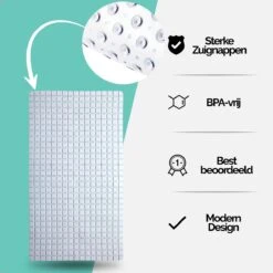The Original - Douchemat Antislip - Wit - 70x40cm - Antislipmat Badmat Voor Bad & Douche - Anti Slip Mat Met Zuignappen -Badkamer Producten Winkel 1200x1200 1212