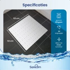 Merkloos Douchemat - Antislip Mat - Antislipmat Douche - Badmat - Schimmelbestendig - Met Zuignappen - Wasbaar - Wit 14 Merkloos Douchemat - Antislip Mat - Antislipmat Douche - Badmat - Schimmelbestendig - Met Zuignappen - Wasbaar - Wit -Badkamer Producten Winkel 1200x1200 1220