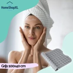 The Original - Badmat Antislip - Grijs - 100x40cm - Antislipmat Douchemat Voor Bad & Douche - Anti Slip Mat Met Zuignappen -Badkamer Producten Winkel 1200x1200 1293