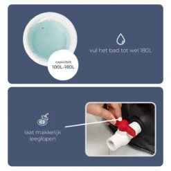 AYOO® Zitbad - Opblaasbaar Bad - Opvouwbaar Bad - IJsbad - Badkuip - Zitbad Voor Volwassenen - Bathtub - Zitbaden - Bath Bucket - Wim Hof Methode - Inclusief Voetpomp - Zwart -Badkamer Producten Winkel 1200x1200 131