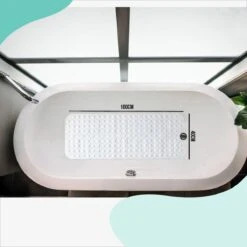 The Original - Badmat Antislip - Wit - 100x40cm - Antislipmat Douchemat Voor Bad & Douche - Anti Slip Mat Met Zuignappen -Badkamer Producten Winkel 1200x1200 1321