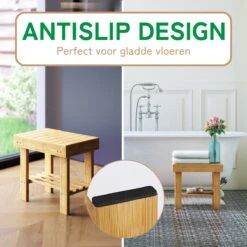 Bamboe Design Douchekruk - Opstapkrukje - Kruk Bamboe - Opstapje - Plantenstandaard