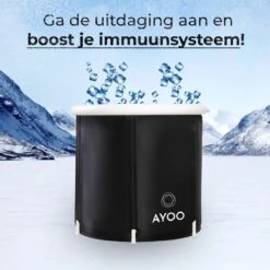 AYOO® Zitbad - Opblaasbaar Bad - Opvouwbaar Bad - IJsbad - Badkuip - Zitbad Voor Volwassenen - Bathtub - Zitbaden - Bath Bucket - Wim Hof Methode - Inclusief Voetpomp - Zwart -Badkamer Producten Winkel 1200x1200 137