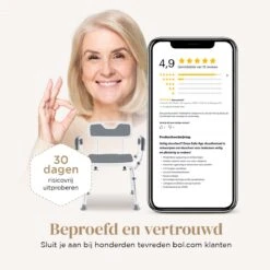 BY JRM Douchestoel En Douchekruk Met Afneembare Rugleuning En Armleuning – 30 Dagen Uitproberen - Anti Slip – Verstelbare Hoogte - Douchekrukje - Grijs 21 BY JRM Douchestoel En Douchekruk Met Afneembare Rugleuning En Armleuning – 30 Dagen Uitproberen - Anti Slip – Verstelbare Hoogte - Douchekrukje - Grijs -Badkamer Producten Winkel 1200x1200 1374