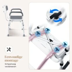 BY JRM Douchestoel En Douchekruk Met Afneembare Rugleuning En Armleuning – 30 Dagen Uitproberen - Anti Slip – Verstelbare Hoogte - Douchekrukje - Grijs 23 BY JRM Douchestoel En Douchekruk Met Afneembare Rugleuning En Armleuning – 30 Dagen Uitproberen - Anti Slip – Verstelbare Hoogte - Douchekrukje - Grijs -Badkamer Producten Winkel 1200x1200 1376