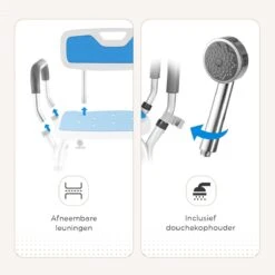 BY JRM Douchestoel En Douchekruk Met Afneembare Rugleuning En Armleuning – 30 Dagen Uitproberen -anti Slip – Verstelbare Hoogte - Douchekrukje - Blauw -Badkamer Producten Winkel 1200x1200 1379