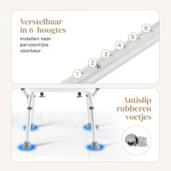 BY JRM Douchestoel En Douchekruk Met Afneembare Rugleuning En Armleuning – 30 Dagen Uitproberen -anti Slip – Verstelbare Hoogte - Douchekrukje - Blauw -Badkamer Producten Winkel 1200x1200 1382