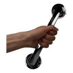Handgreep Met Zuignap - Deurgreep -Badkamer Handgreep Met Zuignap - Douche - Helping Hand Handvat - Kunstof - Zilver - Groot -Badkamer Producten Winkel 1200x1200 1396