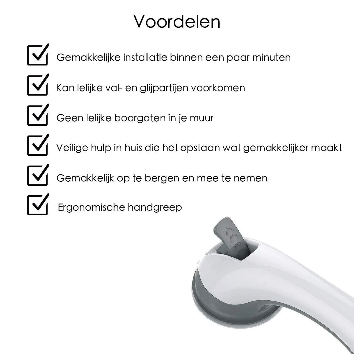 Merkloos Handgreep Met Zuignap Voor Badkamer, Douche En Toilet – Veilige Oplossing Zonder Boorgaten – Veiligheidsgreep – Helping Hand Handvat - 30CM - Handig Hulpmiddel Voor Kinderen En Ouderen 5 Merkloos Handgreep Met Zuignap Voor Badkamer, Douche En Toilet – Veilige Oplossing Zonder Boorgaten – Veiligheidsgreep – Helping Hand Handvat - 30CM - Handig Hulpmiddel Voor Kinderen En Ouderen - Afbeelding 3
