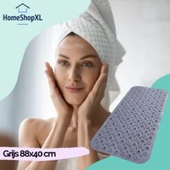 The Original - Douchemat Antislip - Grijs - 88x40cm - Antislipmat Badmat Voor Bad & Douche - Anti Slip Mat Met Zuignappen -Badkamer Producten Winkel 1200x1200 1474