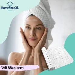 The Original - Douchemat Antislip - Wit - 88x40cm - Antislipmat Badmat Voor Bad & Douche - Anti Slip Mat Met Zuignappen -Badkamer Producten Winkel 1200x1200 1495