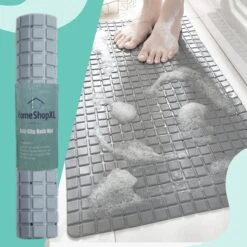 The Original - Douchemat Antislip - Grijs - 70x40cm - Antislipmat Badmat Voor Bad & Douche - Anti Slip Mat Met Zuignappen -Badkamer Producten Winkel 1200x1200 1535