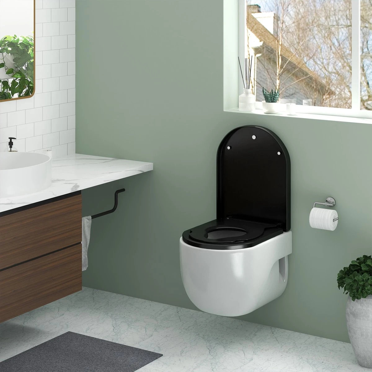 Kamyra® Antibacteriële Toiletbril Met Verkleiner & Softclose - Voor Volwassenen/Kinderen - Toiletbrillen, WC Bril, Brillen, Toiletzitting - D-Vorm - 45.4x36.1 Cm - Zwart 7 Kamyra® Antibacteriële Toiletbril Met Verkleiner & Softclose - Voor Volwassenen/Kinderen - Toiletbrillen, WC Bril, Brillen, Toiletzitting - D-Vorm - 45.4x36.1 Cm - Zwart - Afbeelding 5