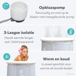 WOTRE Zitbad - Bath Bucket - Ijsbad - Wim Hof Methode - Bad Voor Volwassenen - Mobiele Badkuip - Grijs - 180L -Badkamer Producten Winkel 1200x1200 162