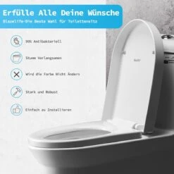 Blazelife Wc Bril - Wc Bril Softclose Van Duurzaam Ureumformaldehyde - Lonely Day - Toiletdeksel Universeel - Afneembaar - Antibacterieel - D-vorm -Badkamer Producten Winkel 1200x1200 1669