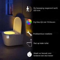 Toiletpotverlichting - Toiletpotverlichting 16 Kleuren - Toiletpot - Verlichting - Toilet Lamp - Nachtlampje Met Bewegingssensor - LED - WC - Toiletpotverlichting Met Sensor - Toiletpot Verlichting -Badkamer Producten Winkel 1200x1200 1697