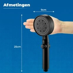 Imperatoris | DoucheSet - Douchekop Met Slang, Houder & Badmuts/Douchemuts - Waterbesparend – Hoge Druk – Regendouche - Zwart Mat -Badkamer Producten Winkel 1200x1200 171