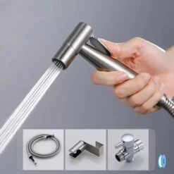 Merkloos Bidet - Handdouche/kraan - Water Sproeier/spray - Toilet/badkamer - Montage Set - 1,5M Slang - Multifunctioneel - RVS – Zilver -Badkamer Producten Winkel 1200x1200 1713