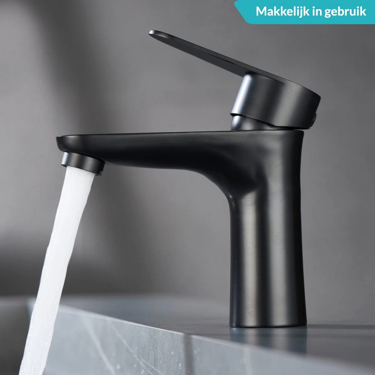 Croom Stytex - Wastafelkraan - Zwart - Badkamerkraan - Waterbesparend 6 Croom Stytex - Wastafelkraan - Zwart - Badkamerkraan - Waterbesparend - Afbeelding 4