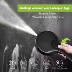 Salvano Douchekop - Waterbesparend - Hoge Kwaliteit - Handdouche - 9 Standen - Zwart 2023 Pro -Badkamer Producten Winkel 1200x1200 178