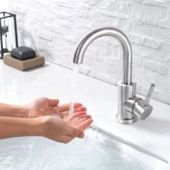 LOMAZOO Wastafelkraan Ivory - Mengkraan Wastafel - Kraan Badkamer - Wastafelmengkraan RVS -Badkamer Producten Winkel 1200x1200 1824