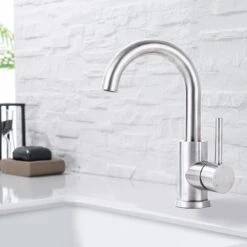 LOMAZOO Wastafelkraan Ivory - Mengkraan Wastafel - Kraan Badkamer - Wastafelmengkraan RVS -Badkamer Producten Winkel 1200x1200 1826