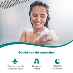 Merkloos Regendouchekop XL - Met Slang En Houder - Vierkant - ø 28 Cm - Handdouche - Hoge Druk -Badkamer Producten Winkel 1200x1200 185