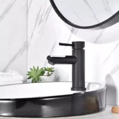 Merkloos Wastafelkraan 8500A - Badkamerkraan - Toiletkraan - Mengkraan - Mat Zwart -Badkamer Producten Winkel 1200x1200 1894