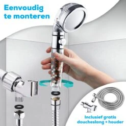 Waterbesparende Ionische Douchekop Met Slang En Houder - Handdouche - 3 Standen - Regendouche -Badkamer Producten Winkel 1200x1200 196