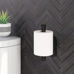 Vannons - Toiletrolhouder - WC Rolhouder Zwart Zonder Boren - Zelfklevend - WC Rol Houder RVS - Zwart -Badkamer Producten Winkel 1200x1200 2036